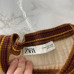 ZARA Sparkly Knit Sweater Striped Light Knit Jumper Long Sleeve Medium Photo 4