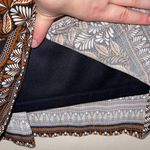 International concepts Black Boho Print Knee-length Shirt Dress Photo 8