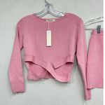 MEBON By Machine Jeans Womens Two Piece Sweater Skirt Set Knit Sweater Top Med Pink Photo 2