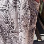 White House | Black Market Silky Satin Gray Snake Print Stretch Slip Dress Size 6 Photo 2