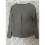 Lululemon  Women Long Sleeve Top Small Athletic Gray Curved Hem Thick Scoop Neck Photo 2