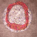 Gray & Red Cozy Fuzzy Warm Handmade Knit Hat NWOT Photo 5