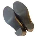 Crown Vintage Willow Black Leather Retro Scalloped Block Heel Pump Womens Size 9 Photo 10