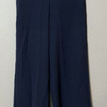 Banana Republic  Blue Wide Leg Cropped Trouser Dress Pants Womens 0 Preppy Photo 0