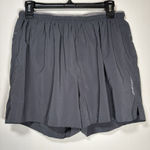 Brooks Moment 5" Running Shorts LARGE Gray Athletic Race Training Track Pockets Photo 0