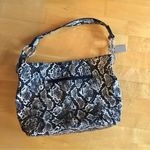 Penelope Ann Faux Leather Snakeskin Shoulder Bag, Black, Gray, White, Silver Black Photo 14