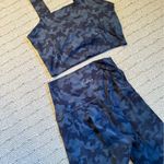 Barre3 (B3) Signature Leggings (S) & Tank Top (M) Dark Slate Camo Blue Size M Photo 5