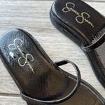 Jessica Simpson Black Snake Print Strappy Flat Sandals Size 8 Photo 3