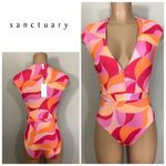 Sanctuary New.  colorful Geometric one piece. Small. Retails $125 Photo 1