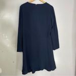 Chloé Chloe Womens Navy‎ Blue Long Sleeve A-Line Ruffle Hem Dress Size 44 Photo 3