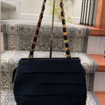Salvatore Ferragamo Navy Canvas & Leather Shoulder Bag Photo 1
