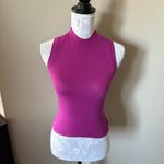 SKIMS Kim Kardashian  Cotton Jersey Mock Neck Tank-Lollipop SMALL NWT Photo 2