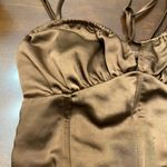 LA Hearts Y2K  Womens Solid Dark Brown Satin Cami Crop Tank Top S Small 32” 34” Photo 1