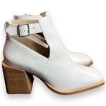 Free People Brady Buckle Boots Booties Size 8 White Leather Photo 3