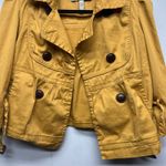 American Raglie Button Front 3/4 Sleeve Womens Jacket Size Small Casual Workwear Yellow Photo 3
