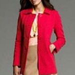 J. Crew Size 6 Pea Coat Heavy Wool Blend Pique Felicia 4 Button Coral Pink Women Photo 1