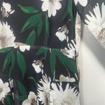 Hobbs London  Dress green white black Floral Print Midi Length Dress size 2 Photo 4