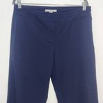Valerie Stevens  Navy Fitted Ankle Pull-on Pants Size 12 Preppy Navy Ankle Pants Photo 1