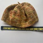 Handmade  Knitted Crochet Marble Burnett Muffin Beret Hat Yellow Orange Photo 4
