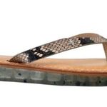 Steve Madden Cool Planet PLANET NATURAL MULTI Snake Reptile Print Flipflops Size Photo 0