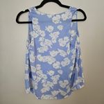 Lush Clothing Lush Blouse Tank Top Light Blue White Floral Print BusinessCasual V-Neck Neutral Photo 4