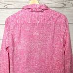 PINK - Victoria's Secret  Pink & White Button Down Pocket Front Pajama Sleep Shirt Photo 4
