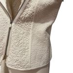 Anthropologie MOTH  Birte Ivory Textured Jersey Knit Zip Up Jacket Sweater Large Photo 3
