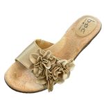 BOC Born Concepts Floral Slide Sandals Leather Flower Amputee Sz 8 One Shoe Only Tan Photo 0