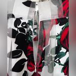 Paprika  Red and Black Floral A-Line pleated Skirt Photo 7
