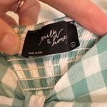 Milk & Honey Seafoam Gingham Ruffle Dress Photo 1