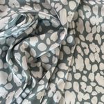 sage green and white silk high waisted skirt Photo 5