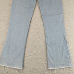 frame denim FRAME Le Crop Mini Boot Jeans Light Wash Distressed Raw Hem Size 26 Kick Flare Photo 3
