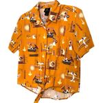 Disney Princess Princess and the Frog Burnt Orange Button Down Retro Shirt Small Photo 3