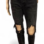 Purple Label NWT! Purple Brand DROPPED FIT MID RISE SLIM LEG Size 29 Black Distressed Skinny Photo 1