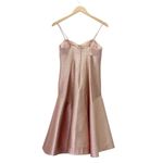 Jonathan Simkhai Cutout Arrow Metallic Rose Fit & Flare Dress Midi Size 4 Formal Pink Photo 2
