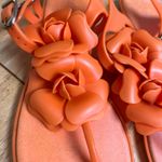 Melissa ‎ Orange Floral Jelly Sandals with Ankle Straps size 6 Photo 4