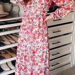 Bohme  Women’s Kendal Floral Maxi Dress Longsleeve V-Neck in Multicolor Size XS Photo 0