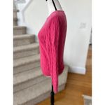 Hot Pink Cableknit Cashmere Long Sleeve Sweater Size M Photo 1
