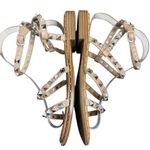 Steve Madden Womens Travel Rock Stud Sandals No Size Tan Gladiator Flats READ Photo 5