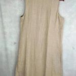 LL.Bean 100% Linen Oatmeal Color Sleeveless Button up Dress Measurement Included Size undefined Photo 4