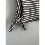 Madewell  Navy Blue White Striped Side Tie Cotton Short Sleeve T-Shirt Medium Photo 3