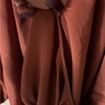 Ophelia Roe Chic Long Sleeve Rust Dress Photo 5