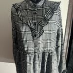 SheIn 🎄 Ruffle Trim Plaid Dress Photo 1