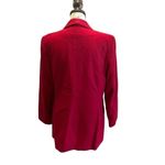 Oleg Cassini  Wool 2pc Skirt Suit Blazer Jacket Ruby Red Size 12 Vintage Rare NWT Photo 7
