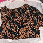 SheIn CURVY PLUS TEAL LEOPARD PRINT BLOUSE Curve Photo 0