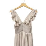 Show Me Your Mumu  June Maxi Dress in Soft Beige Chiffon size Small Photo 5