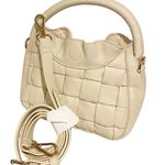 Cream Mini Quilted Handbag Crossbody Fashion Purse NEW Summer Accessory Photo 0
