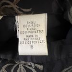 Eddie Bauer Vintage  Midi Skirt Size 6 Black Botanical Straight Grunge Fairy Photo 1