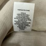 Trina Turk Out of the office Unwind 100% Linen Shirt Size M Flax Beige Color Photo 6
