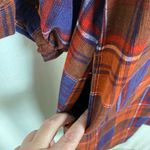 Garnet Hill  Brown Plaid Corduroy Puff Sleeve Shift Mini Dress Sz.M Photo 7
